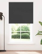 vidaXL Ролетна щора Blackout черна 120x230см ширина на тъканта 1166см