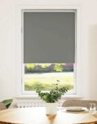 vidaXL Ролетна щора Blackout Сив 75x175 cm Ширина на плата 707 cm