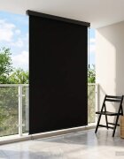 vidaXL Ролетна щора Черно 100 x 250 cm Текстил и Алуминий