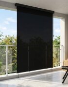 vidaXL Ролетна щора Черно 140 x 250 cm Текстил и Алуминий