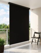 vidaXL Ролетна щора Черно 180 x 250 cm Текстил и Алуминий