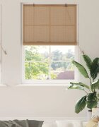 vidaXL Ролетна щора Кафяво 120 x 220 cm Бамбук