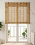 vidaXL Ролетна щора Кафяво 120 x 220 cm Тръстика
