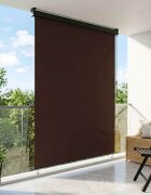 vidaXL Ролетна щора Кафяво 120 x 250 cm Текстил и Алуминий