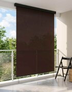 vidaXL Ролетна щора Кафяво 140 x 250 cm Текстил и Алуминий
