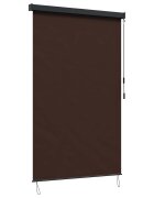 vidaXL Ролетна щора Кафяво 160 x 250 cm Текстил и Алуминий