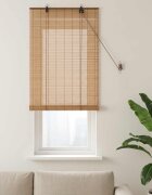 vidaXL Ролетна щора Кафяво 40 x 160 cm Бамбук