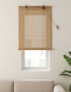 vidaXL Ролетна щора Кафяво 40 x 160 cm Бамбук