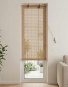vidaXL Ролетна щора Кафяво 40 x 220 cm Бамбук