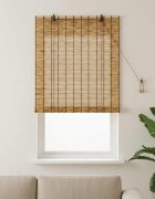 vidaXL Ролетна щора Кафяво 80 x 160 cm Тръстика