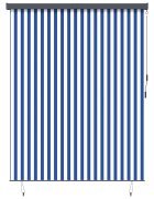 vidaXL Ролетна щора Синьо и бяло 220 x 250 cm Текстил и Алуминий