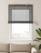 vidaXL Ролетна щора Сиво 50 x 160 см Бамбук