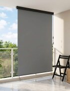 vidaXL Ролетна щора Светлосиво 180 x 250 cm Текстил и Алуминий