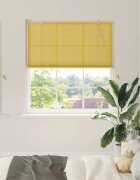 vidaXL Ролетна щора Жълто 150 x 160 cm Бамбук