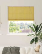 vidaXL Ролетна щора Жълто 150 x 220 cm Бамбук