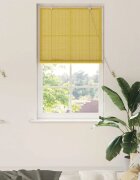 vidaXL Ролетна щора Жълто 80 x 160 cm Бамбук