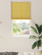 vidaXL Ролетна щора Жълто 80 x 220 cm Бамбук