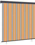vidaXL Ролетна щора Жълто и Синьо 180 x 250 cm Текстил и Алуминий