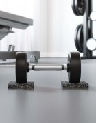 vidaXL Ролка с гранулат от каучук Черно 2000 x 12 x 1 см Каучук