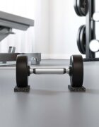 vidaXL Ролка с гранулат от каучук Черно 2000 x 5 x 1 см Каучук