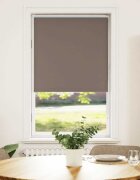 vidaXL Ролкова щора Blackout Кафе 85x130 см Ширина на плата 807 см