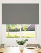 vidaXL Ролкова щора Blackout Сив 125x130 cm Ширина на плата 1216cm