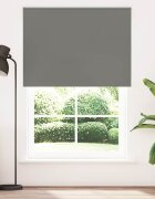 vidaXL Ролкова щора Blackout Сив 160x230 cm Ширина на плата 1566cm