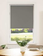 vidaXL Ролкова щора Blackout Сив 70x130 cm Ширина на плата 657 cm