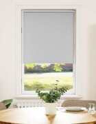 vidaXL Ролкова щора Blackout Светло сиво 65x175 cm Ширина на плата