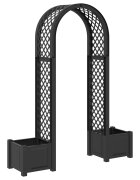 vidaXL Розова арка с саксия Антрацит 1685 x 43 x 207 см ПП