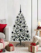 vidaXL С изкуствено коледно дърво 120 cm 150 LED светодиода Топло бяло