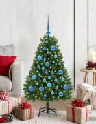 vidaXL С изкуствено коледно дърво 120 cm 150 LED светодиода Топло бяло