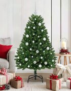 vidaXL С изкуствено коледно дърво 150 cm 150 LED светодиода Топло бяло