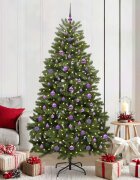 vidaXL С изкуствено коледно дърво 210 cm 300 LED светодиода Топло бяло
