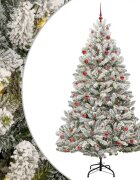 vidaXL С изкуствено коледно дърво 210 cm 300 LED светодиода Топло бяло