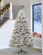 vidaXL С изкуствено коледно дърво 240 cm 300 LED светодиода Топло бяло