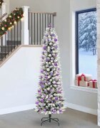 vidaXL С изкуствено коледно дърво Бяло 240 cm ПВЦ метал и пластмаса