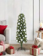 vidaXL С изкуствено коледно дърво с 150 LED светодиода Зелен 120 cm