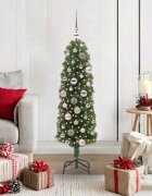 vidaXL С изкуствено коледно дърво с 150 LED светодиода Зелен 120 cm