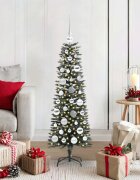vidaXL С изкуствено коледно дърво с 150 LED светодиода Зелен 120 cm
