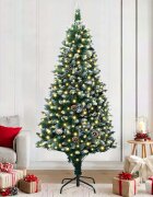 vidaXL С изкуствено коледно дърво с 300 LED светодиода Зелен 180 cm