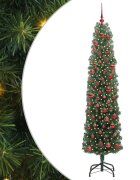 vidaXL С изкуствено коледно дърво с 300 LED светодиода Зелен 180 cm