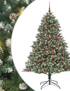 vidaXL С изкуствено коледно дърво с 300 LED светодиода Зелен 180 cm
