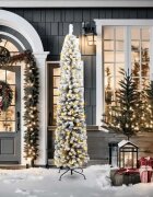 vidaXL С изкуствено коледно дърво с 300 LED светодиода Зелен 210 cm