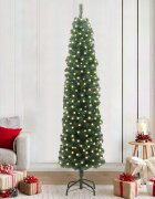 vidaXL С изкуствено коледно дърво с 300 LED светодиода Зелен 210 cm