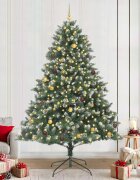 vidaXL С изкуствено коледно дърво с 300 LED светодиода Зелен 240 cm