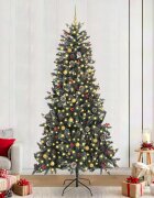 vidaXL С изкуствено коледно дърво с 300 LED светодиода Зелен 240 cm