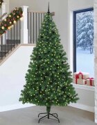 vidaXL С изкуствено коледно дърво с 300 LED светодиода Зелен 240 cm