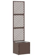 vidaXL Садово решетъчно саксийно Кафяво 35 x 30 x 135 см Метал