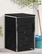 vidaXL Съхранение на контейнер for 1 Bin 240L Черно